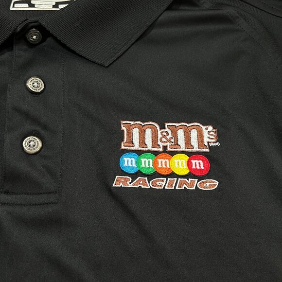 Kyle Busch M&M’s Racing Polo XL New Balance Nascar Team Shirt Black - Picture 5 of 11